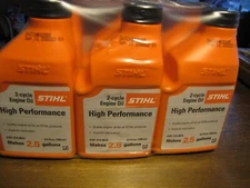 One Six Pack NEW Genuine STIHL 2.5 Gal HP  2-Cycle Engine Oil 6.4 fl oz