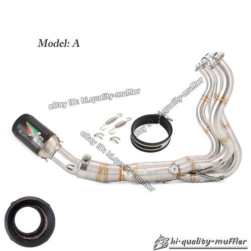 Exhaust Header Pipe Link Muffler For Kawasaki Ninja ZX6R ZX-6R ZX636 2009-2024 - Picture 2 of 11