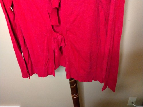 New York & Co. women's XXL sweater red open in back with bows long sleeves - Bild 8 von 8