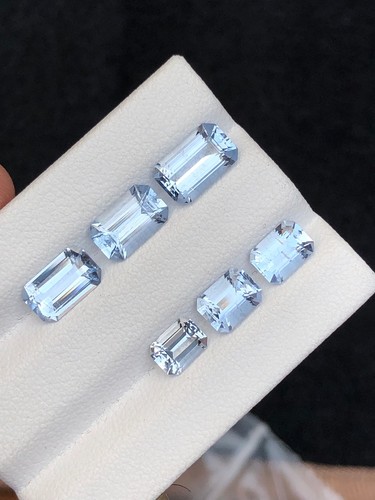 Blue aquamarines natural 5.30 carats - Picture 4 of 10