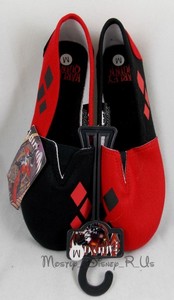DC-Comics-Batman-Harley-Quinn-Slip-On-Womens-Shoes-Canvas-Flats-Size-M-New
