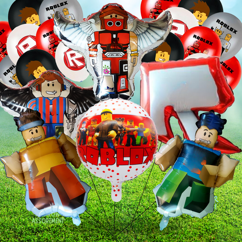 Party Supplies birthday decoration theme balloon topper banner roblox cupcake - Picture 11 of 79