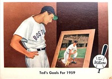 1959 Fleer Ted Williams #80 "Ted's Goals for 1959" Boston Red Sox