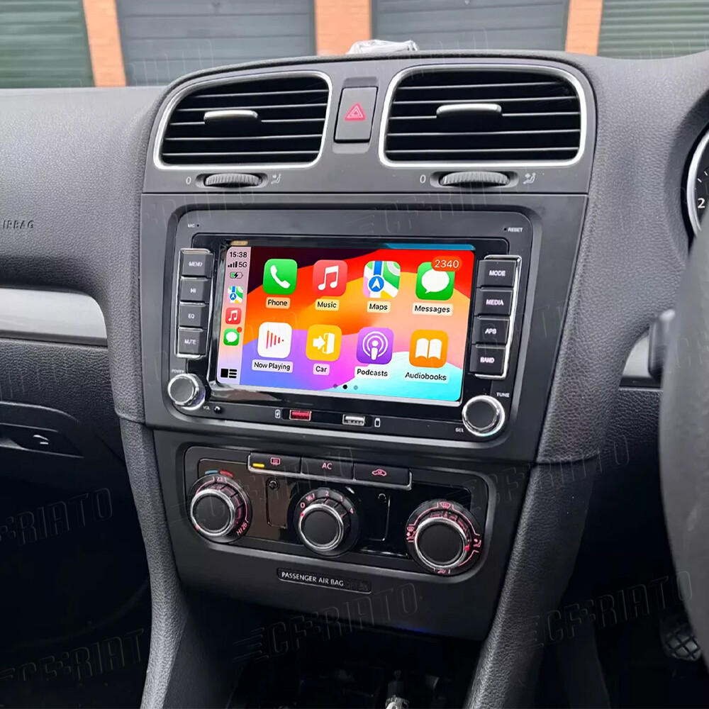 7 Apple Carplay Android 15 Autoradio GPS Navi Für 2 DIN VW GOLF 5 6 Passat Polo