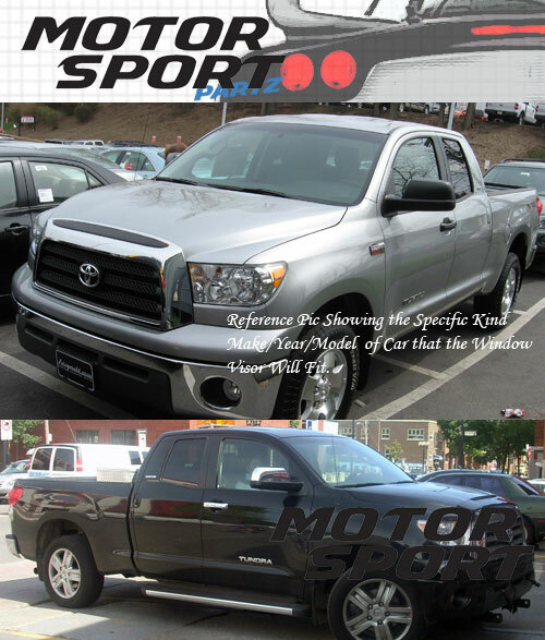 4pcs Dark Smoke Out-Channel Rain Guards For Toyota Tundra Double/Ext