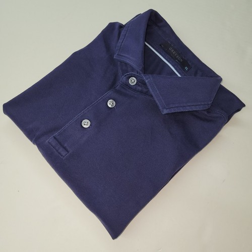 Greyson Golf Polo Shirt Mens XL Navy Blue Brrr Lightweight Logo Casual Office - Picture 10 of 13