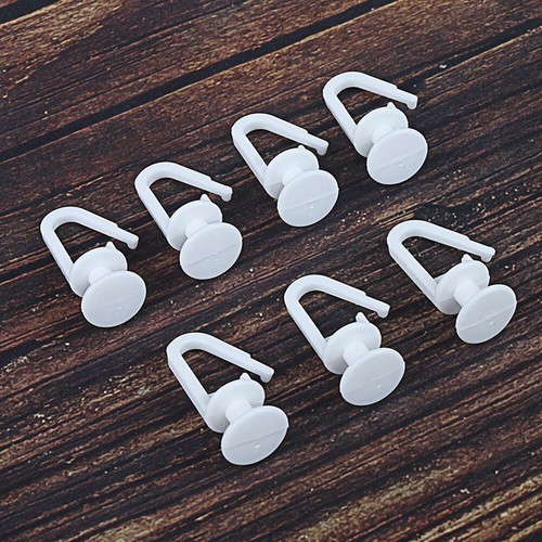 50x Rolling Curtain Clips White Plastic Curtain Hooks For Track Type Curtain - Picture 8 of 17