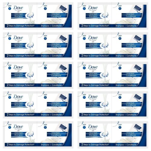 Dove Intense Repair Twin Sachet,Pack of 10, 12ml - Repair your hair & shine - Picture 2 of 3