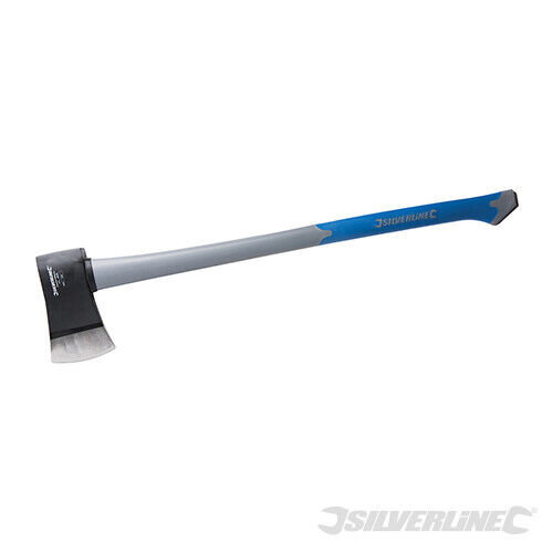 Silverline Felling Axe 4.5lb Fibreglass Hammer Log Splitter Steel Head 456920 - Picture 1 of 3