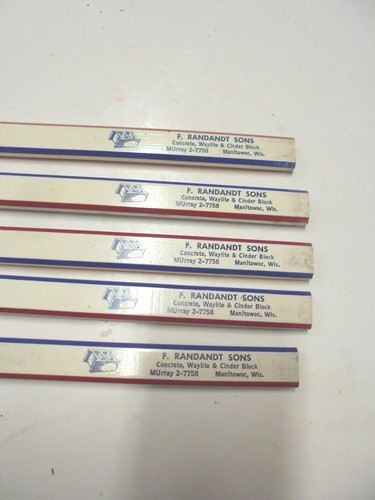 5 Holz Zimmermannsstifte Randant Manitowoc Wisconsin Beton Aushub - Bild 2 von 7