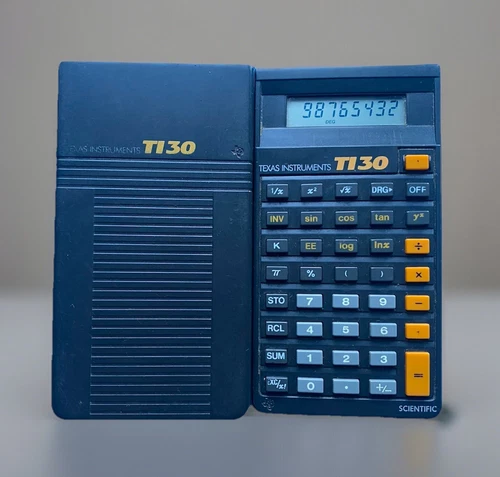 Texas Instruments TI-30 Calculatrice Calculette Scientifique+Cache Vintage Retro