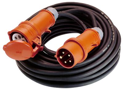 CEE Verlängerungskabel Außen 10m-25m 400V 32A Starkstrom Kabel Verlängerung IP44
