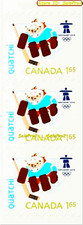 3x CANADA 2009 OLYMPIC NHL HOCKEY EMBLEM MASCOT QUATCHI FACE $4.95 MNH STAMP LOT