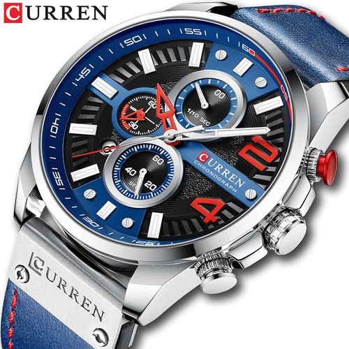 CURREN Men's Multifunction Chronograph Calendar Waterproof Luminous Quartz Watch - Picture 6 of 17