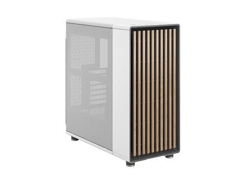 Fractal Design North ATX mATX Mid Tower PC Case - Chalk White Chassis with Oak F - Picture 10 of 12
