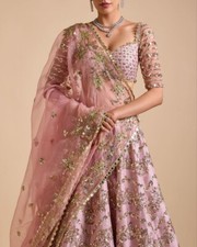 Wedding Look Heavy Chinnon Silk Lehenga Choli With Net Dupatta For Women  Girls