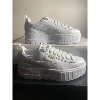 Puma Mayze Classic 384209-01 White Sneakers, Size 9.5