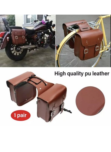 Motorcycle Saddlebag Side Bag PU Waterproof Tool Bag For Honda Rebel 500 CMX500 - Picture 3 of 4
