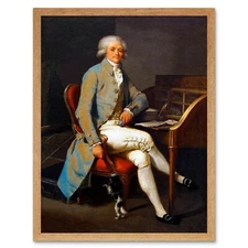 Painting Portrait Boilly Lawyer Maximilien Robespierre 12X16 Inch Framed Print