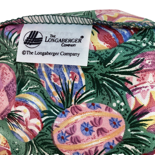 Longaberger Handwoven Easter Basket 1996 Protector and Fabric Easter Egg Liner - Picture 18 of 19