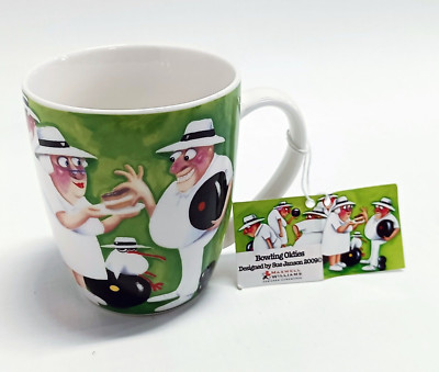 Maxwell & Williams Coffee Mug - Sue Janson - Bowling Oldies - 2009 New With Tag