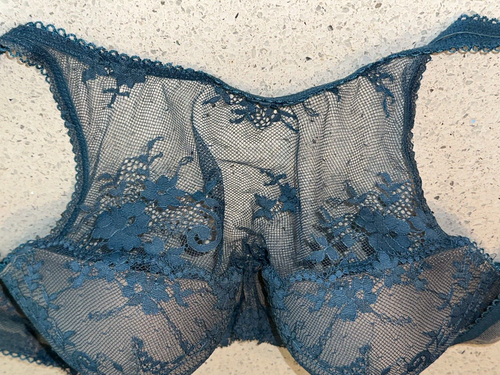 New Victoria’s Secret 34DD Teal Green Lined Demi Lace Bra Camisole Lace Top NWT - Bild 9 von 9