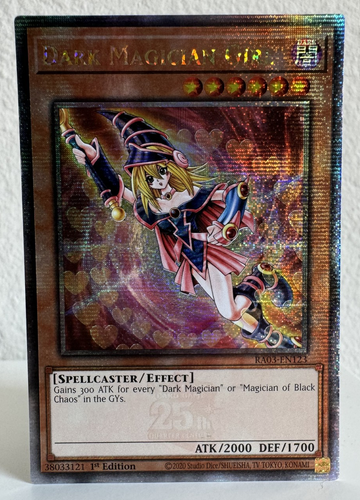 Dark Magician Girl RA03-EN123 C Yugioh Quarter Century SR Bonanza Platinum - NM