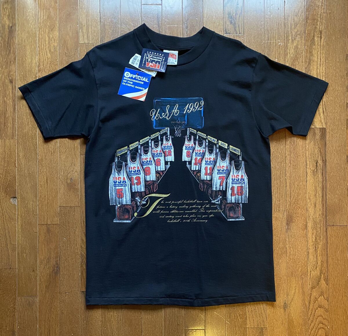 品多く USA Olympic 1992 Vintage Dream Jordan / L Size T-Shirt Team トップス