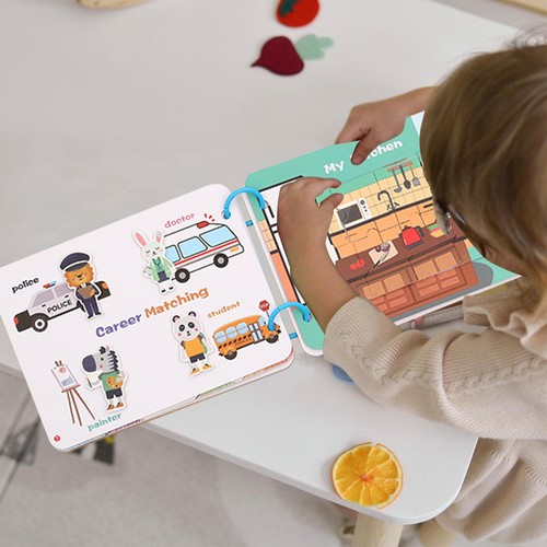 Quiet Sticker Book For Kids Reusable Pasting Book Toddler Preschool Education - Picture 12 of 14