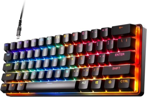 SteelSeries Apex Pro Mini HyperMagnetic Wired RGB Gaming Keyboard - Compact 60%