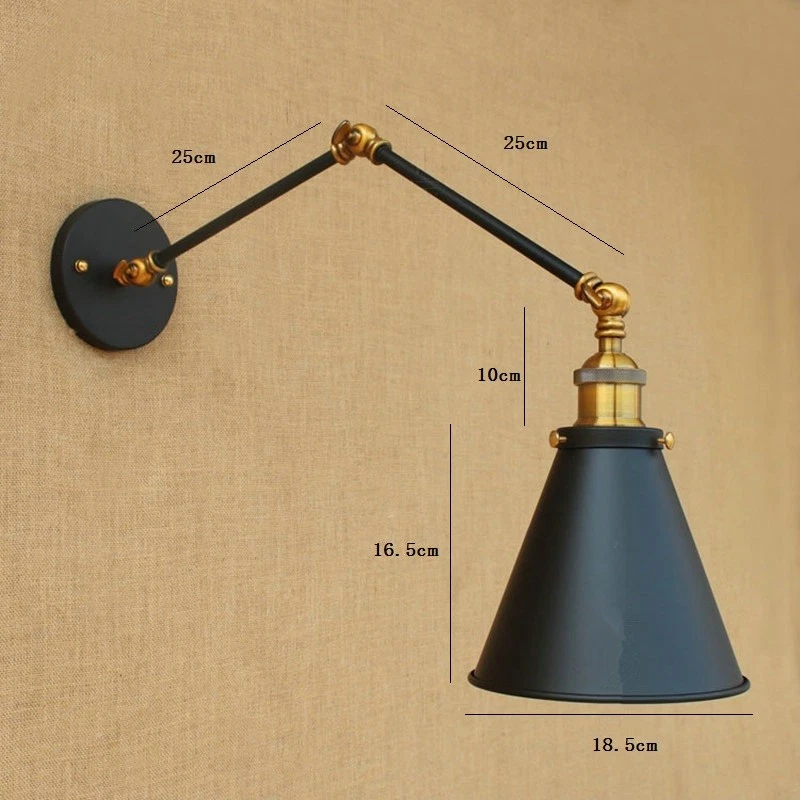 Gold swing sale arm wall lamp