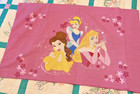 Disney Princess Cinderella Sleeping Beauty Belle Pillowcase Vintage standard htf