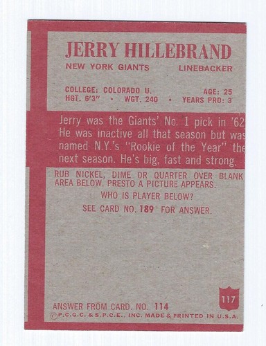 1965 Philadelphia Football - SET BREAK HIGH GRADE SINGLES EX+++  Pick From List - Picture 223 of 381