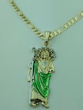 Colgante San Judas Talla Grande 3.0" con cadena dije de San Judas Tadeo con cadena.