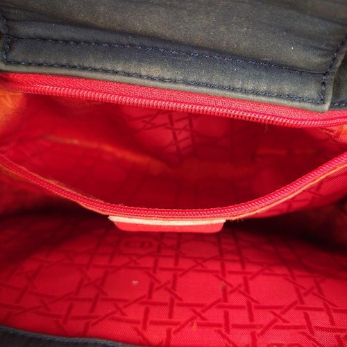 Borsa a tracolla CHRISTIAN DIOR Lady Dior Cannage 2 vie tote bag nylon pelle nera - Foto 15 di 17