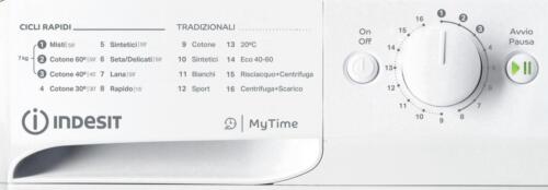 Indesit Lavatrice 7 Kg Classe A 54 cm 1200 giri Inverter Bianco MTWC 71296 W IT - Foto 3 di 8
