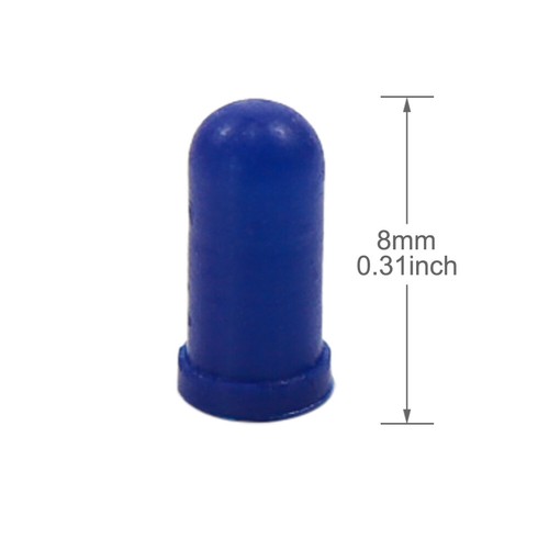 XPT01B 100pcs BLUE Caps / Covers for 3mm Grain of Wheat Bulbs LEDs NEW - Picture 2 of 3