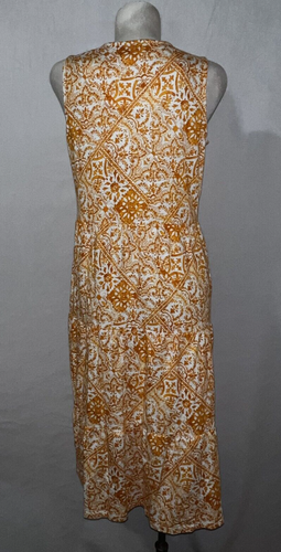 D&CO. Beach Dress Women's MP Orange White Floral Sleeveless Round Neck Maxi - Picture 5 of 6