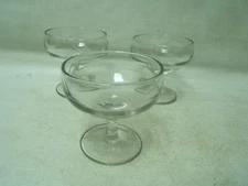 Vintage Wheel Cut Pink Sherbets Set of 3 Excellent Condition Unknown Maker