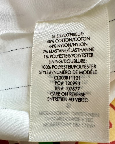 Alice + Olivia High Rise Cotton Blend Joggers Size XS White Stripe Joggers NWOT - Picture 4 of 6