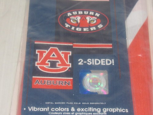 NEW University of Auburn Tigers NCAA Double Sided House Garden Flag 28x40 - Picture 7 of 8