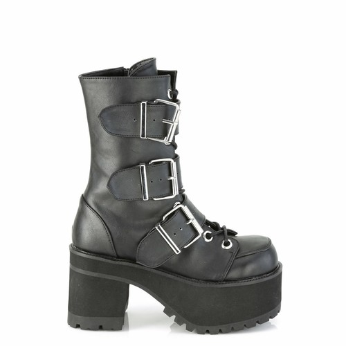 Demonia Ranger-308 Black Vegan Leather 
