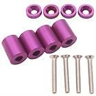 Kit elevador espaciador de ventilación de capó de 1" de carreras para motor turbo de coche 6 mm púrpura Foto 3 de 4