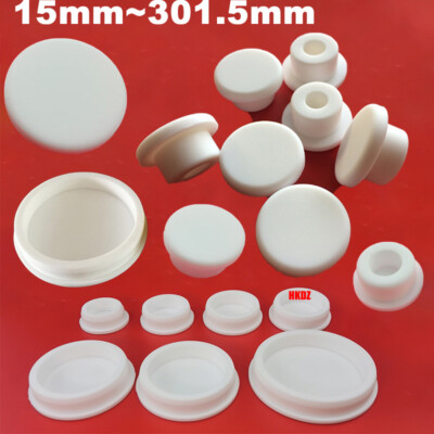 White Silicone Rubber Round Hole Plugs Blanking End Caps Tube Pipe Inserts Bungs