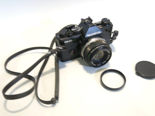 Excellent Black Olympus OM-2S 35mm Film SLR Camera w/ Zuiko 50mm f1.8 Lens - Picture 2 of 10