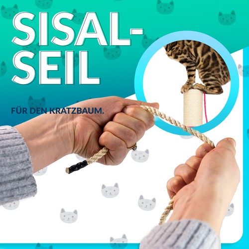 1-200m Natürliches Sisal Seil Katzenspielzeug und Kratzbäume 6mm 8mm 10mm - Bild 5 von 11