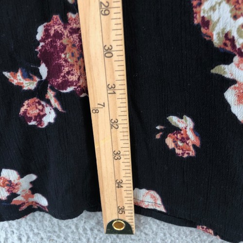 Nasty Gal Dress Womens 18 Black Floral Sweetheart Mini Cut Out Smock Long Sleeve - Picture 8 of 9