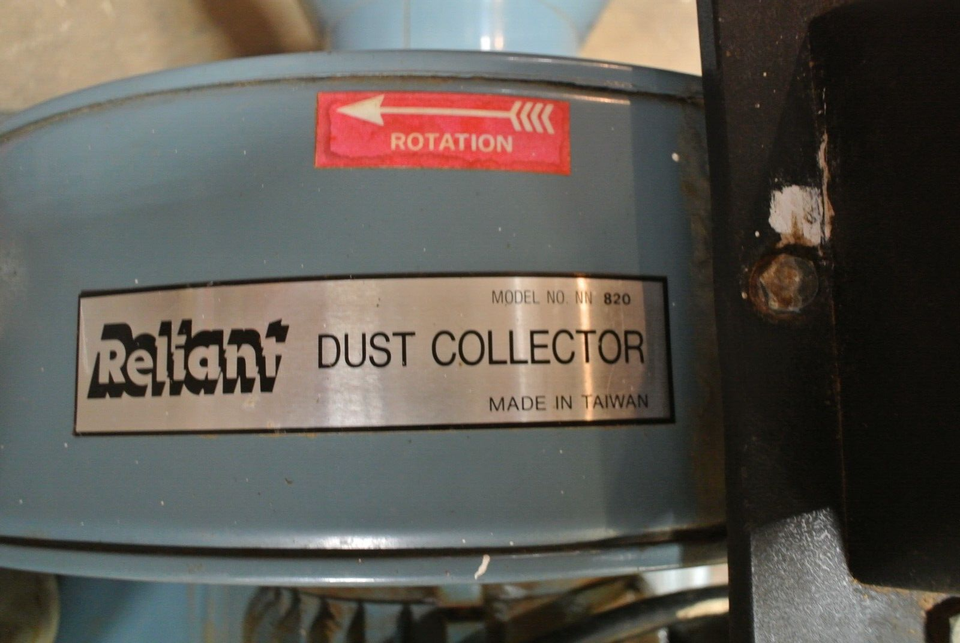 Reliant Dust Collector 820 High Capacity 2HP 115V w/Bag Vacuum Safety Wood Tool eBay