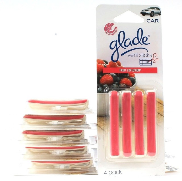 12 Glade Vent Sticks Fruit Explosion Car Auto Air Freshener Clip on for