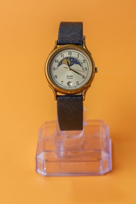 Seiko Alba V338-6020 Moon Phase 31mm Lady/Unisex Watch | eBay Seiko Alba V338-6020 Moon Phase 31mm Lady/Unisex Watch | eBay